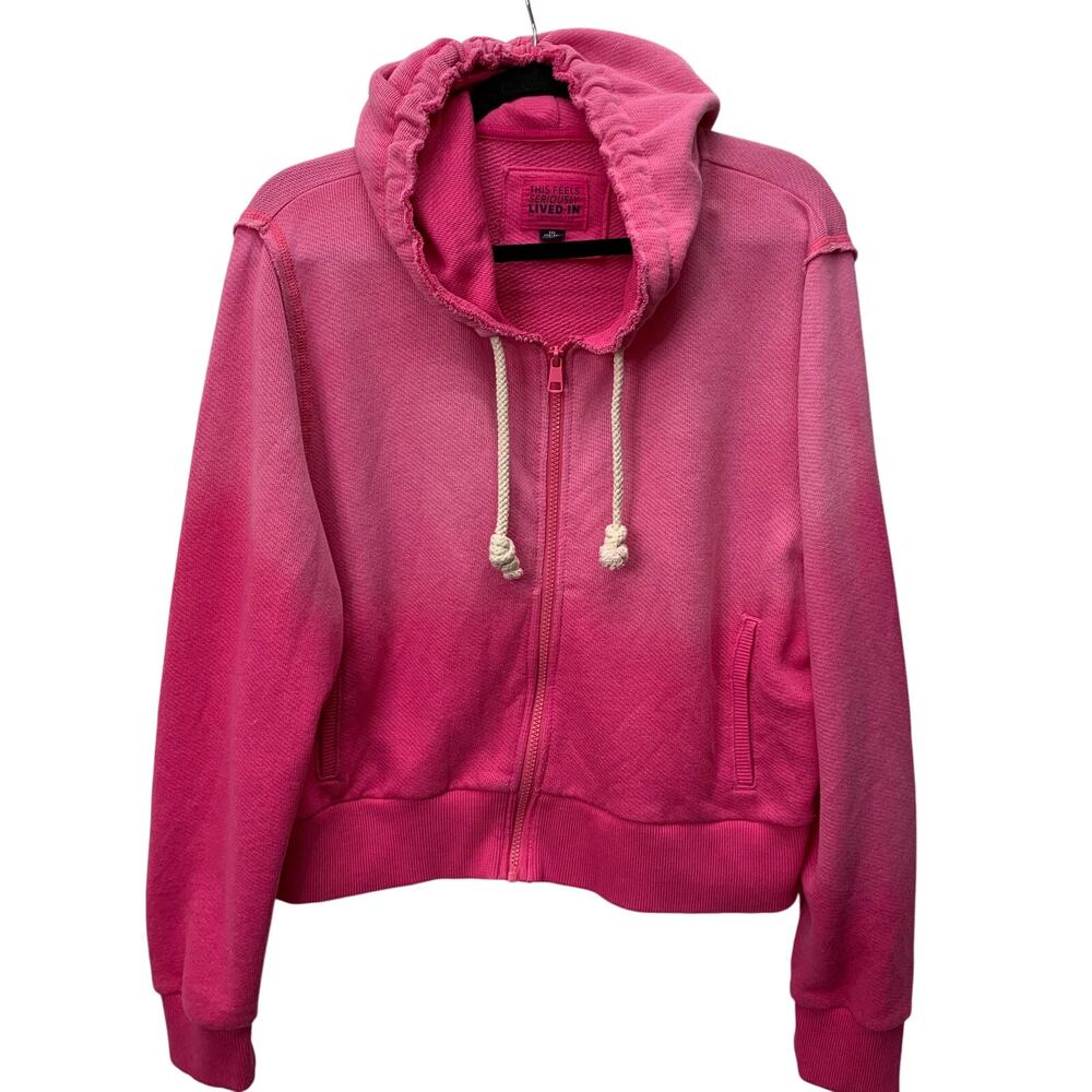 American Eagle  Womens XXL Hot Pink Gradient 2X Full Zip Hoodie